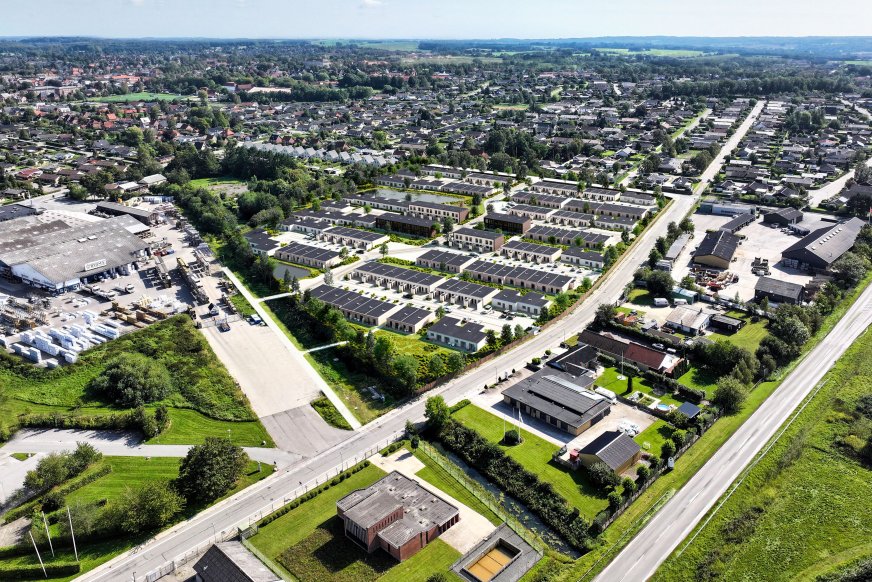 Luftfoto af Ejendomsselskabet Velkomns projekt Lysholm Have