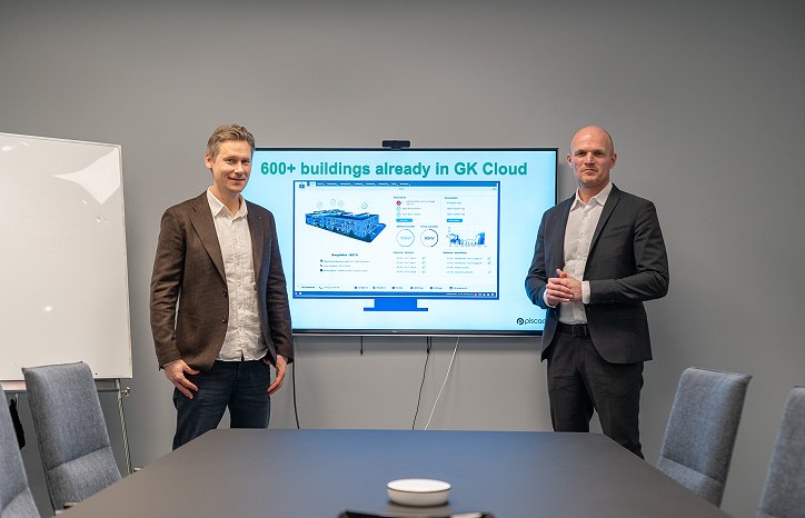 Kyrre Isaksen, adm. dir. i Piscada og Rune Hardersen, adm.dir i GK Norge. Kyrre Isaksen, adm. dir. i Piscada og Rune Hardersen, adm.dir i GK Norge.
