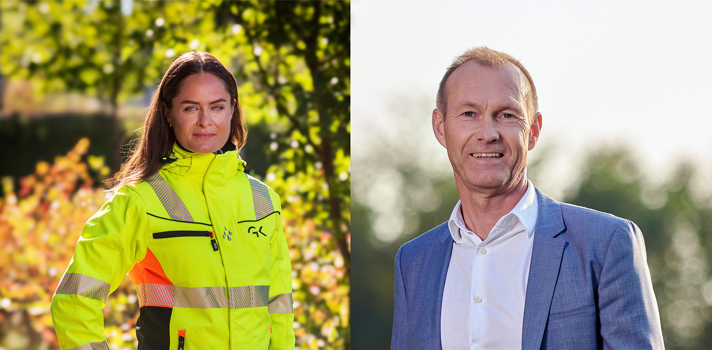 Martine Lovise Drevvatne, HMS-direktør og Jørgen Christensen, divisionsdirektør hos GK i Danmark.