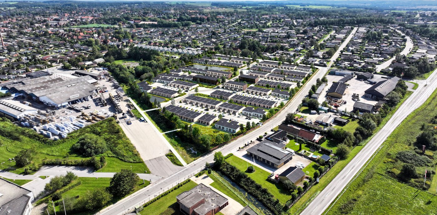 Luftfoto af Ejendomsselskabet Velkomns projekt Lysholm Have