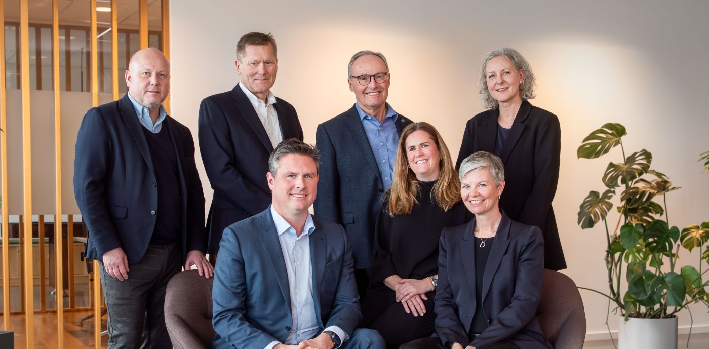Fællesbilde af alle i koncernbestyrelsen i GK Gruppen