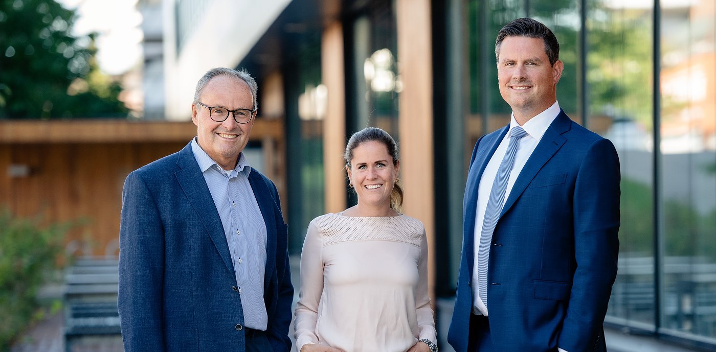 Familien Karlsen Anden og tredje generation: John-Erik Karlsen, Elizabeth Karlsen og Christopher Karlsen