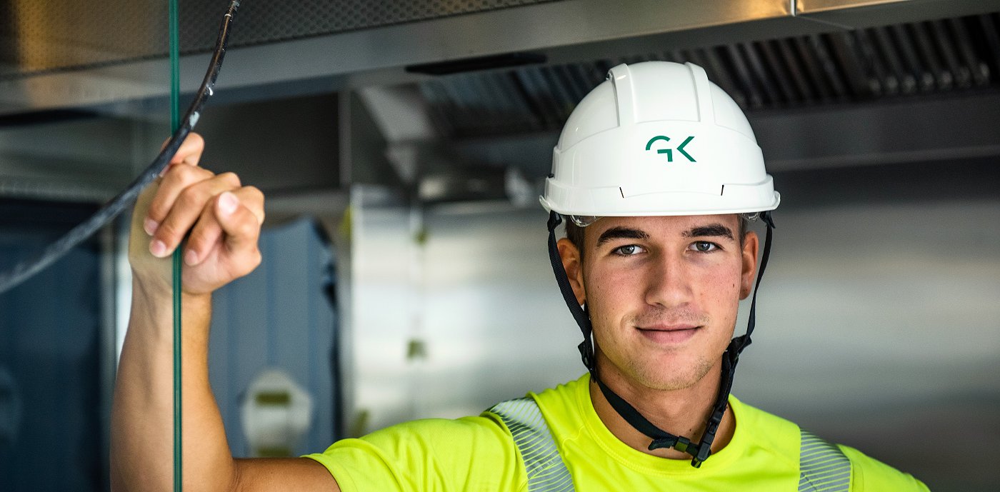 Erik Tobias Lundberg Foto: GK Gruppen Erik Tobias Lundberg jobber som elektriker i GK Norge